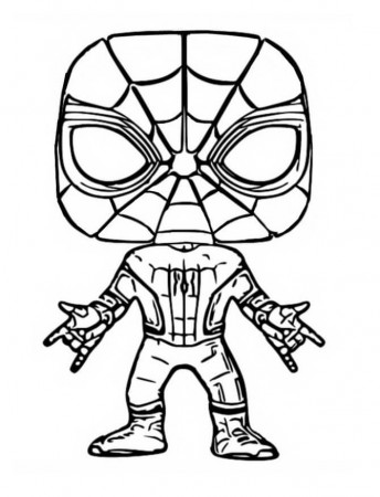 Spiderman Funko Coloring Page - Free Printable Coloring Pages for Kids
