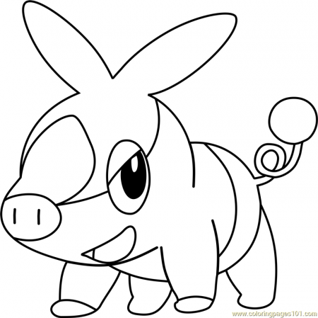 Tepig Pokemon Coloring Page for Kids - Free Pokemon Printable Coloring Pages  Online for Kids - ColoringPages101.com | Coloring Pages for Kids