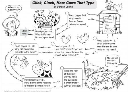 Click Clack Moo Cows That Type Coloring Page - Coloring Home