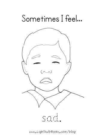 Sad - Feelings Coloring Pages