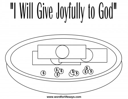 God Loves A Cheerful Giver Coloring Page