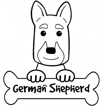 German Shepherd Coloring Page