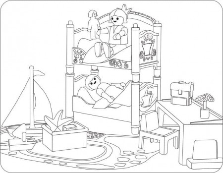 Playmobil Bedroom Coloring Page - Free Printable Coloring Pages for Kids