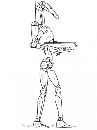 Battle Droid Coloring Page - Free Printable Coloring Pages for Kids