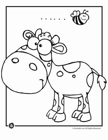 cute-cow-coloring-page | Woo! Jr. Kids Activities : Children's Publishing