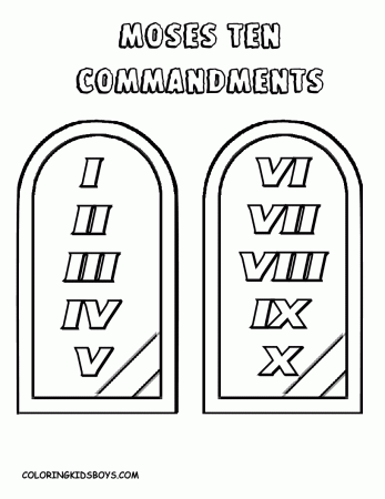 Coloring Pages For 1St Commandment - Coloring Pages For All Ages