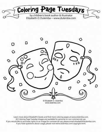 Mardi Gras Coloring Sheets Printable - High Quality Coloring Pages