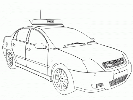 Volvo 850 Police UK Police Car Coloring Page | Wecoloringpage
