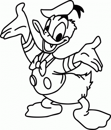 Donald Duck Coloring Page | Wecoloringpage