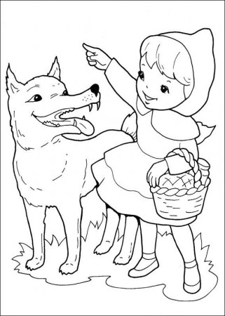 20 printable Little Red Riding Hood coloring pages for kids. Free Printable Coloring  Pages Little Red Riding Hood Color… | Sprookjesboom, Roodkapje, Red riding  hood