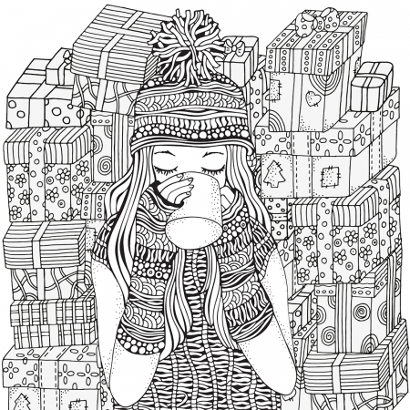 Hipster coloring pages