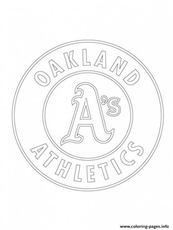 Oakland Athletics Colouring Pages - Free Colouring Pages