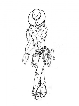 Cowgirl is Cool Coloring Page - Free Printable Coloring Pages for Kids