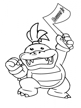 Jolly Bowser Jr. Coloring Page - Free Printable Coloring Pages for Kids