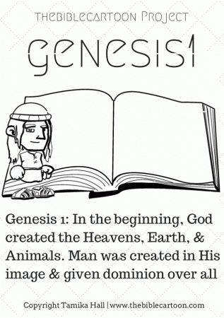 Genesis1 Coloring Page (The BIblecartoon Project)
