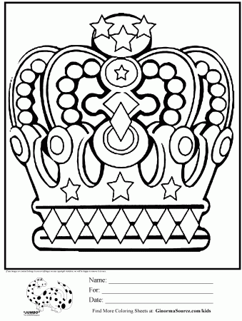 King Crown Coloring Page - Coloring Pages for Kids and for Adults