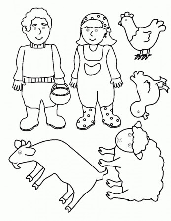 Old Macdonald Had A Farm Printable Coloring Pages