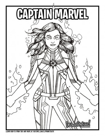 Top Coloring Pages: Captain Marvel Coloring Page Young Pages ...