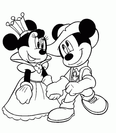 Cartoon sketches, Minnie mouse and Cartoon