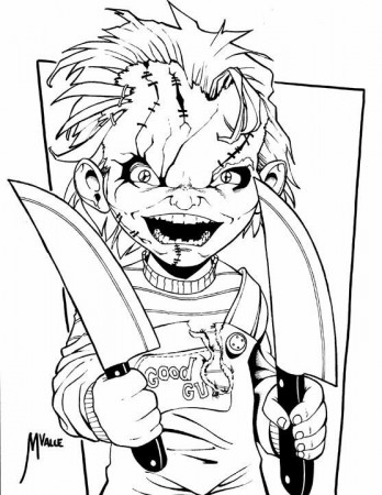 chucky | Cartoon coloring pages, Coloring sheets, Cool drawings