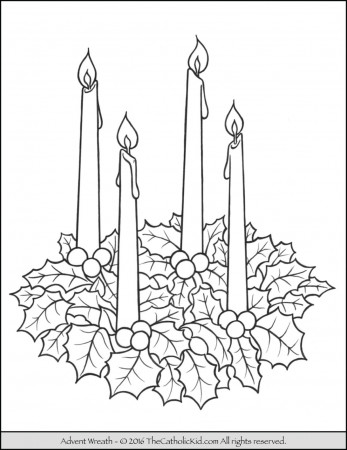 24 Most Hunky-dory Advent Wreath Coloring Page Christmas ...