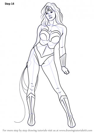 Learn How to Draw Wonder Woman (Wonder Woman) Step by Step ...