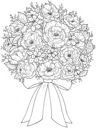 Pretty Flower Coloring Pages at GetDrawings.com | Free for ...