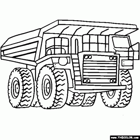 Dump Truck Coloring Page | Color Mega Dump Truck (With images ...