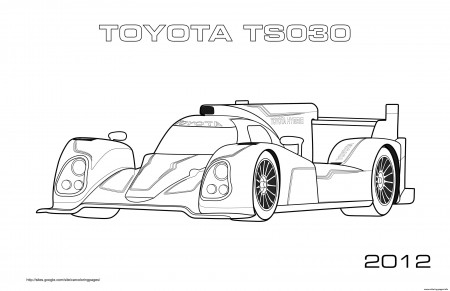 F1 Toyota Ts030 2012 Coloring Pages Printable