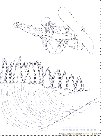 Snowboarding Coloring Page 05 Coloring Page - Free Others Coloring Pages :  ColoringPages101.com