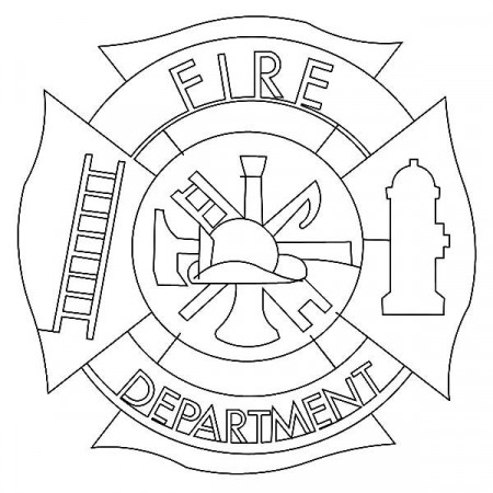 Fire Department Maltese Cross Coloring Page - Part 5