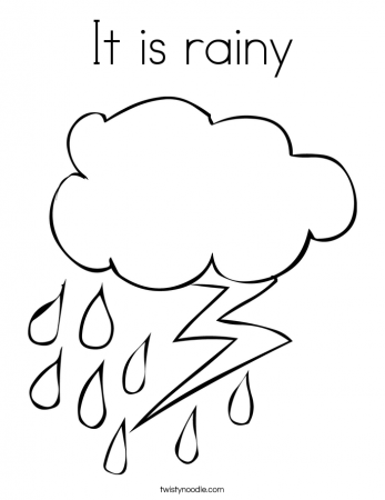 Weather rain coloring pages
