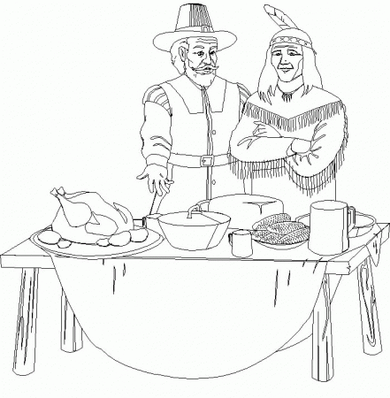 Cartoon Thanksgiving Dinner Coloring Pages - Coloring Pages For ...