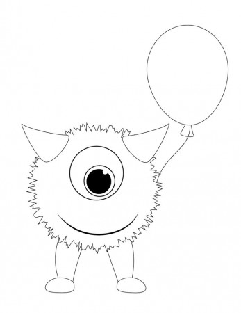Monster Birthday Coloring Pages Sketch Coloring Page
