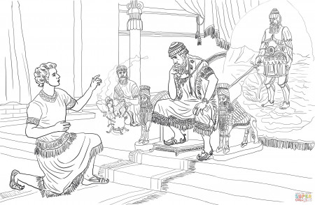 Daniel Interprets Nebuchadnezzar's Dream coloring page | Free ...