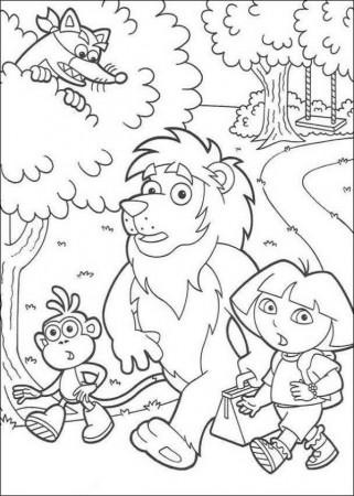 Dora Swiper And Boots Coloring Page - Animal Coloring Sheets ...