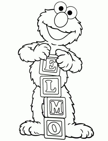 Free Printable Elmo Coloring Pages | HM Coloring Pages