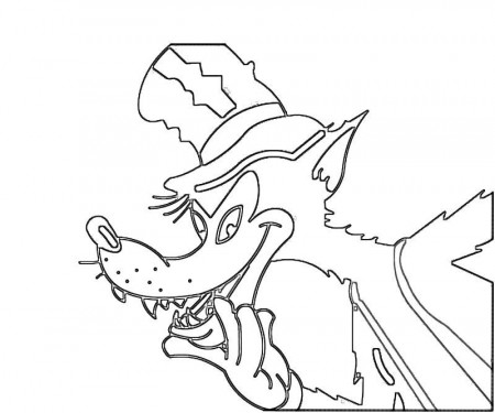 big bad wolf face coloring pages - Quoteko.