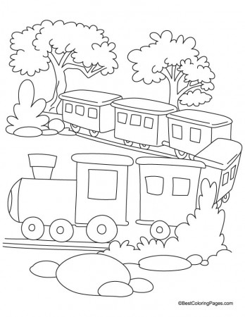 Train coloring page 2 | Download Free Train coloring page 2 for 