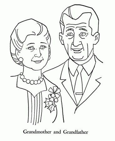 father mother grandpa Colouring Pages