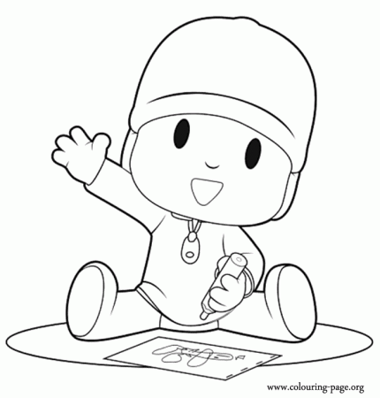 pocoyo to draw Colouring Pages