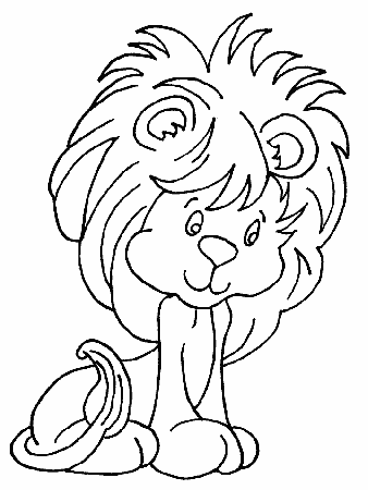 funny Lion Animals Coloring Pages - smilecoloring.com