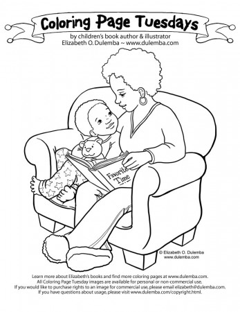 dulemba: Coloring Page Tuesday - Story Time