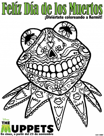 As Dia De Los Muertos Coloring Page The Muppets Thingkid 3108 