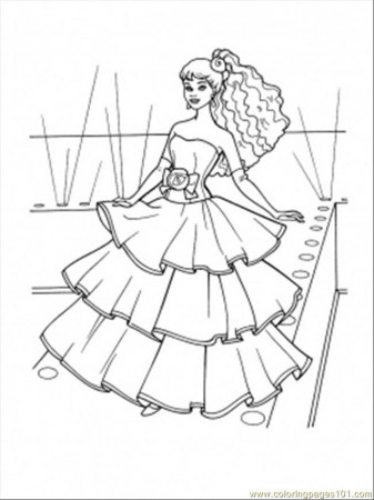 free printable coloring page Flamenco Dress | Coloring Pages