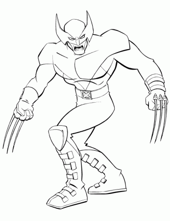 free super hero Colouring Pages