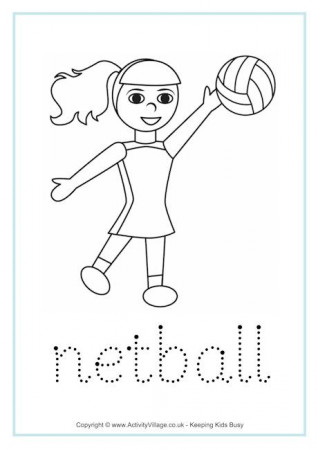 netball pictures to colour in - Google Search | Netball pictures, Netball,  Business for kids