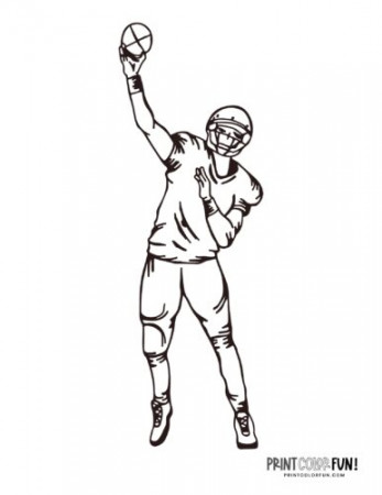 14 football player coloring pages: Free sports printables - Print Color Fun!