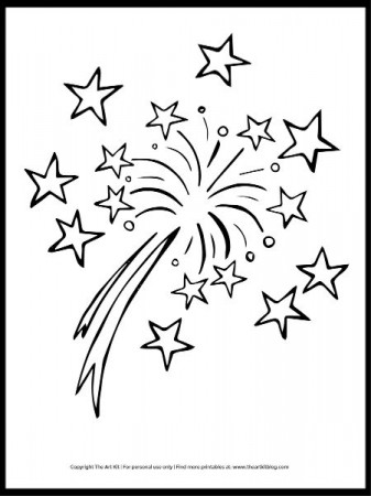 FREE Festive Fireworks Coloring Page | Free Homeschool Deals ©