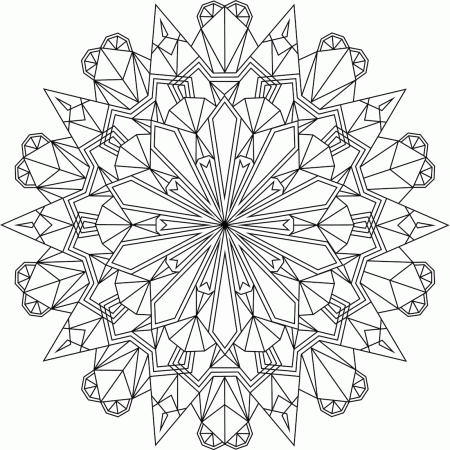 Crystal Mandala Coloring Page